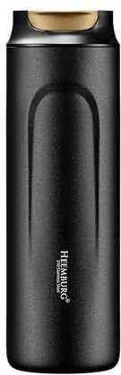 Heemburg French Press Coffee Maker To-Go – Insulated Travel Coffee Press, Stainless Steel, Double-Wall Vacuum, BPA-Free, Keeps Coffee Hot for 6 Hours – Portable & Reusable for Home, Office & Travel