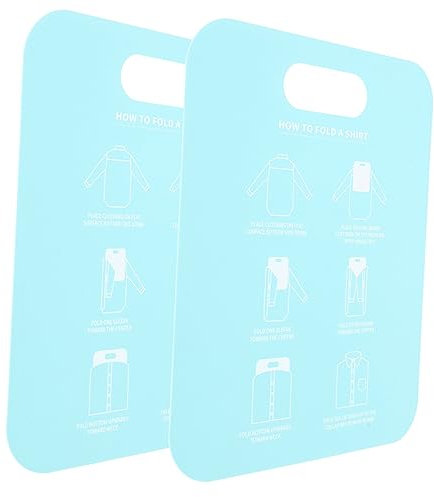 MUCKLILY Planche à Plier Vêtements 2 Pièces Outil de Pliage en PP Pliage Rapide et Facile pour Chemises et T-Shirts Maison Voyage