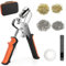 Cobenga Kit de perforación de ojales de 10 mm con 300 ojales, juego de ojales magnéticos profesionales, alicates perforadores de ojales, máquina para fabricar ojales para telas, kit de ojales de lona