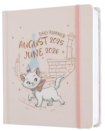 Grupo Erik Kalender 2026 Buchkalender Schülerkalender 25/26 Disney Aristocats Marie - Hausaufgabenheft 2025/2026 Terminplaner Schulplaner 2025 2026 Geschenk Einschulung Mädchen Schulsachen Rosa