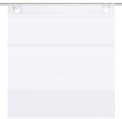 Magnetrollo Bambusoptik weiß 45/60/80/100x130cm Rollo ohne Bohren Raffrollo (60x130cm)