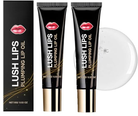 2PCS Plumpify Lip Plumping Serum Oil, Reduce Fine Lip Boosting Serum Gloss, Natural Clear Lips Oil Plumper, Hydrating and Nourishing Lips Oils, Moisturizing and Non-Sticky