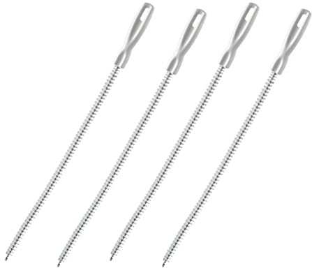 KOCKSHION Cepillo De Limpieza De Desagües Espiral Flexible 4 Unidades para Fregaderos y Baños Material Duradero Uso Doméstico Herramienta para Limpiar Desagües Obstruidos Eficaz para Cocina y Baño