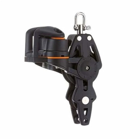 NSNYDNZ Pulley, Single Swivel Shackle 50mm 2 Single Fiddle Swivel Shackle Angle Fairlead Cleat Block BP0522FE