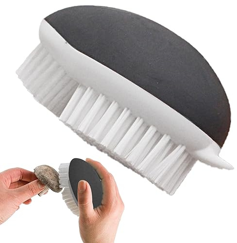 Vegetable Brush, Veggie Brush Potato Scrubber Brush with Flexible and Hard Bristles, with Ergonomic Handle, for Mushrooms, Dots Scrub Gaps