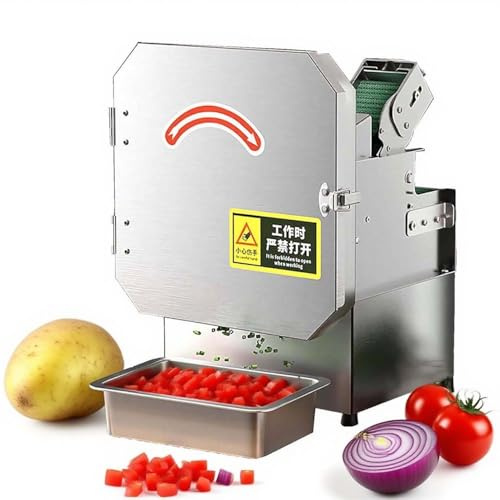CUTANGELAR Picadora De Verduras EléCtrica De Alta Velocidad, Cortador De 700 Bpm,Cebolletas Y Cebollas, Grosor Ajustable De 1,5 A 35 Mm, Ideal Para Familias Numerosas Y Cocinas Comerciales.