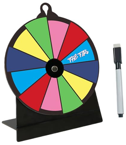 DzpKrka Spiel-Preisrad – Drehrad mit Ständer für Tischplatte, Glücks-Drehteller, multifunktional, für Partys, Supermärkte, Karneval, Spendenaktionen, Veranstaltungen, Aufführungen