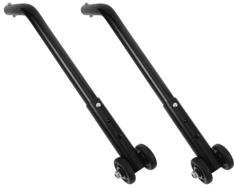 WEKADRIN Aluminum Alloy Wheelchair Anti-Tilt Rollback Stopper Pair, Black Mobility Aid Stability Safety Accessory for Elderly Wheelchairs Preventing Falls and Rollbacks