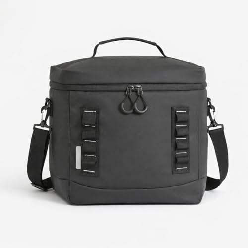 Sixsigma Sports Cooler Backpack Insulated Lunch Bag - Durable Leakproof & Water Resistant Design For Work, Travel, Picnic & Beach Use With Multiple Pockets & Bottle Storage (Black - 15L)