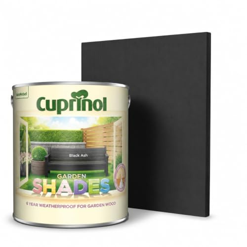 DUAYRA Garden Shades Paint Black Ash 1L, Exterior Wood Stain Matt Finish for Furniture, Sheds, Planters, Benches, Minimum 2 Coat, Water Based Fence Paints (Black Ash, 1 Liter)