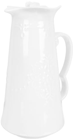 TOYANDONA Jarra de Agua de Cerámica de 1300ml para Té Frío y Agua Diseño Europeo Elegante y Simple Adecuado para Uso en Casa y Bbq
