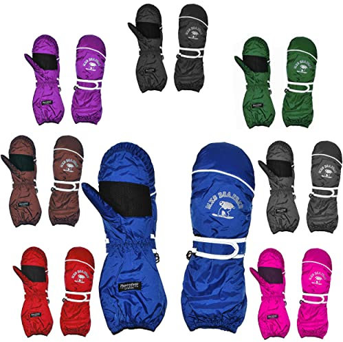 alles-meine.de GmbH Thermohandschuhe/Fauster - extra Langer Schaft - blau/hell - Größe: 5 bis 6 Jahre wasserdicht + atmungsaktiv Thinsulate - Reflektor ! - Thermo gefüt..