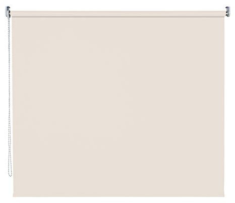 Verdunklungsrollo Fenster Tür Rollo Farbwahl Kettenzugrollo Seitenzugrollo Breite 60 - 200 cm Höhe 180 cm u. 240 cm Stoff lichtundurchlässig Metall Klemmhalter ohne Bohren (140 x 180 cm / Beige)