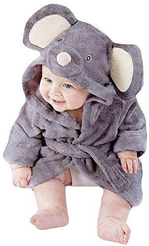 TEDD Peignoirs de Bain Garçon Enfant avec Capuche Chaud Polaire Chaud et Doux Pyjamas Vêtements de Nuit pour Garcon ou Fille 2-3 Ans