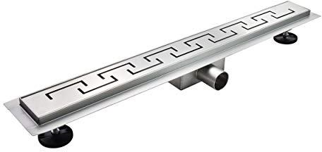 Duschrinne 110 cm Bodenablauf Duschablauf aus Edelstahl sehr flach Größen 50cm – 120cm Model R4 Griechisch
