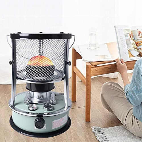 Vendics 5L Camping Ölerhitzer Effizienter Petroleumheizer Grün/Schwarz Notdochte Heizungen Ohnem Regelbar/Grün