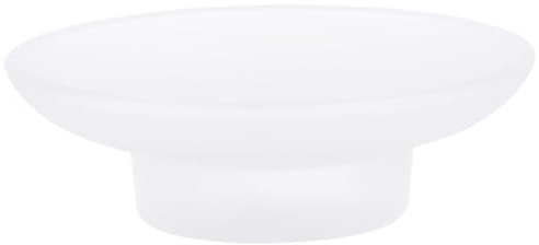 DOITOOL Glass Soap Box 4.33 Inch Transparent Bathroom Soap Holder with Drainage for Toilet and Sponge Storage at Home