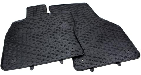 Gummimatten Kompatibel mit Golf 7 + 8 Leon III Bj 2012-2019 Fußmatten Vorne | Automatten NEU Premium Qualität 100% passgenau Allwetter Waben Schutz vor Schmutz Schnee & Feuchtigkeit rutschfest 2-teilig