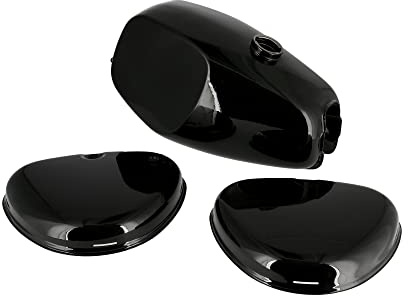 Set: Büffeltank + Seitendeckel, Schwarz RAL 9005 - für Simson S50