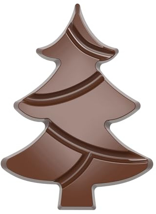 Stampo per cioccolato in policarbonato TAVOLETTA ALBERO di NATALE