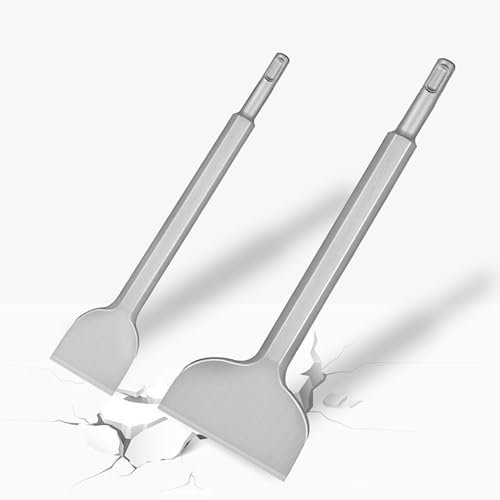 SDS Plus, scalpello per piastrelle, SDS, largo, scalpello piatto, 280 x 100 mm, 250 x 40 mm, infrangibile e durevole, scalpello piatto largo per martello perforatore per piastrelle e colla per