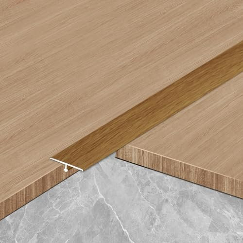 Bodenübergangsstreifen für Türöffnungen 25mm Bodenkantenleiste mit selbstklebendem Band, Wasserdichtes Bodenmatte Kantenband für Teppich zu Fliesen, generisch Türrahmen für die Verbindung von Bodenlüc