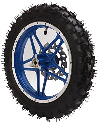 Conjunto de Rueda Delantera de Motocicleta, Mini Neumático de Llanta de Moto de Cross, 2,5-10, Agarre Fuerte, Resistencia Al Desgaste, Moto de Cross, Bicicleta