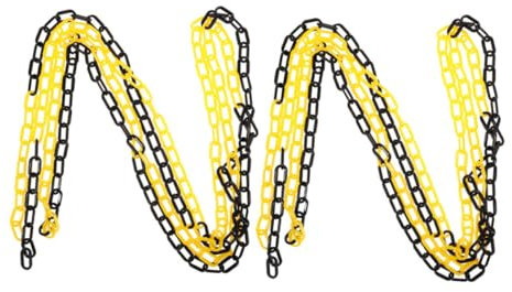 Gatuida 2stücke Sicherheitskette Aus Kunststoff Für Absperrungen Parkplatzkettenabsperrung Lang Dekorative Sicherheitskette Geeignet Für Verkehrsanlagen Und Leitkegel