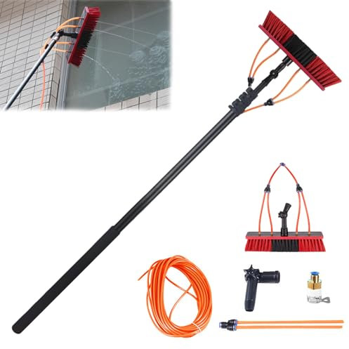HYDIK Telescopic Window Cleaner,Water Fed Window Cleaning Pole,Solar Panel Kit Window Cleaner Tool (3.6M(11.8Ft))