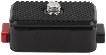Aluminiumlegering Quick Release Base Multitype Adapter, 1/4-tums Skruv Snabbväxling Stativfäste för Spegellös Kamera, Actionkamera, Telefon, Panoramakamera med Låsport, Kompakt