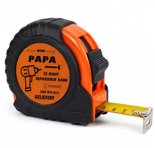 Lueaurra Vatertagsgeschenk für Papa, Bandmaß für Papa, Geburtstagsgeschenk und Weihnachtsgeschenke für Papa, 5-Meter-Bandmaß aus echtem Leder – graviertes Geschenk für Papa