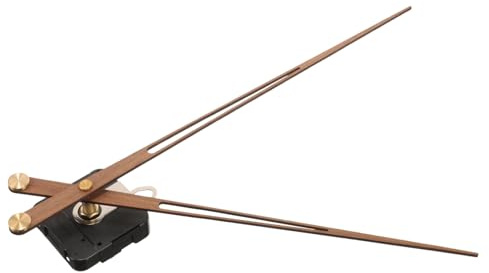 HOLIDYOYO 1Uppsättning Högvridmoment Klockmekanism Kit med Klockvisare i Valnöt DIY Väggklocka Delar för Utbyte av Klockrörelse och Klockdelar Långaxlad Design