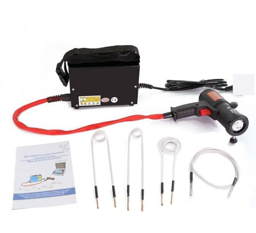 BASSFLY Calentador de inducción electromagnético de 1500 W con 4 Piezas Kit de Bobina removedor de Pernos máquina de reparación Herramienta Tornillo removedor de Calor Calentamiento por inducción