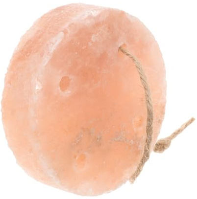 TOYANDONA Salzleckstein für Kaninchen und Kleintiere aus Natursalz 8x2cm mit Essentiellen Spurenelementen Stabiler Mineralblock zum Aufhängen Mineralversorgung für Pflanzenfresser