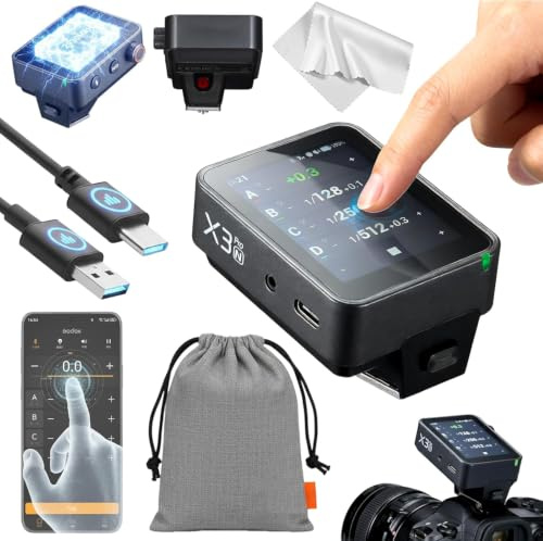 GODOX X3 PRO N X3PRO TTL Wireless Flash Trigger for Nikon with Bluetooth Integration & APP Control Touch Screen 2.4GHz Wireless X System Pro Shooting Modes Shutter Control Fast Charging