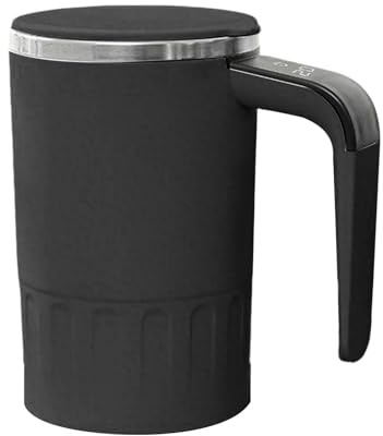 da caffè auto-mescolante, 380 ml, in acciaio, con display temporaneo, portatile, magnetica, per tè, cacao, proteine, polvere, bevande, casa, cucina, viaggi, campeggio, feste, divertimento