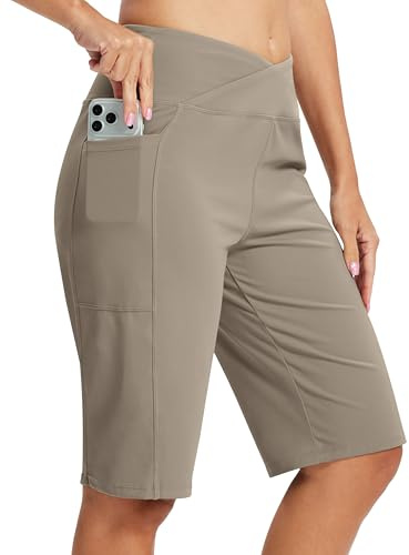 MoFiz Pantalones Cortos Mujer Shorts Mallas Cortas Mujer Bermudas Leggins Short Deportivo Verano Pantalones Cortos de Yoga Gym Fitness con Bolsillos