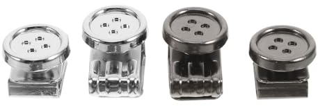 Beaupretty Clip per Bottoni Bretelle in Metallo senza Cuciture, Set 4 Pezzi Pulsanti Mobili per Pantaloni, Jeans e Cappelli, Accessori Versatili per Artigianato e Cucito
