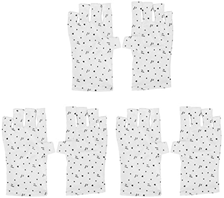 3 pares de guantes Anti UV estilo corto Anti radiación protección UV Anti luz Gel guantes para manicura guantes UV para uñas