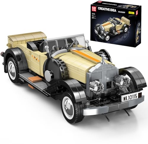 Mould King 10115 versión estática modelo de bloques de construcción de coche antiguo, 897 piezas bloques de sujeción de bloques de coche como juguete y regalo (14 años y mayores)