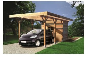 SOLID SUPERIA Carport Bois 706 x 306 x 253 cm S7753