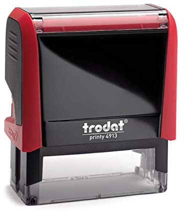 Stempel Trodat Printy 4913 (58x22 mm), für 4 Zeilen, in verschiedenen Farben, gleich Online gestalten!!! (rot)