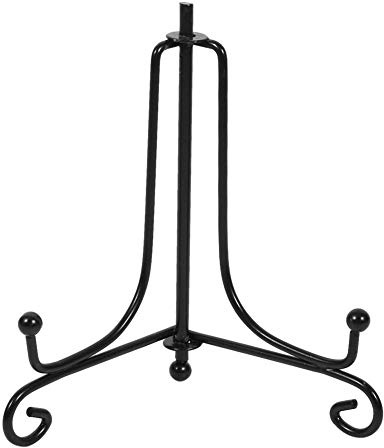 Fdit 1 pz 4 - 12 Supporto per espositore in ferro Cavalletto per esposizione classico Supporto per cavalletto in ferro nero Supporto per ciotola Piatto per foto Cornice per libri(1 #)