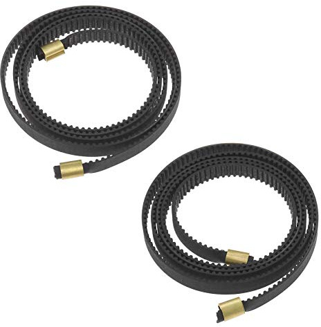YINETTECH X + Y Achsen Synchron Riemen Gt2-6Mm 3 Drucker GT2 6mm Zahnriemensatz mit Schnalle 2 mm Abstand 6mm Breite Gummi Kompatibel mit Creality Ender-3 (X- und Y-Achse)