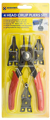 4-in-1 Snap Ring Internal & External Cirlip Plier Set - Interchangeable Heads, Multi Purpose DIY Hand Tool | Ideal for Home & Workshop Use New