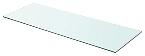 WIFSE Panneau en Verre Trempé Transparent 80x30 cm - Étagère de Maison, Salle de Bain, Chambre à Coucher, Magasin, Tablette, Accessoires de Salon, Douche