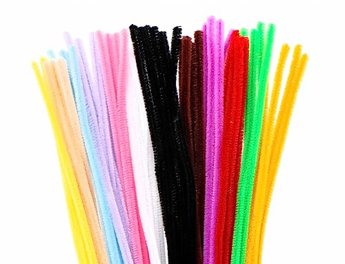 INNSPIRO Pfeifenreiniger Chenille Mix Helle Farben 6mm x 30cm 50u ca.