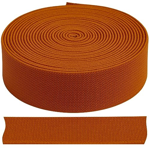 AERZETIX - C67768 - Bande/sangle élastique plate tissée 3 m - largeur 20 mm - couleur orange