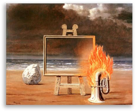 EKSED Surrealismo quadri,Riproduzione quadri famosi su tela,stampa su tela,La Belle Captive quadro moderno soggiorno astratto,decorazione artistica da parete 80x96cm(31x38in) Senza cornice