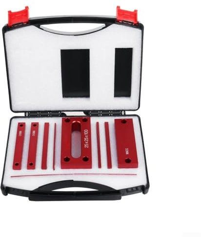 9 x Höhenmesserblock, metrische Setup-Blöcke, Höhenmesser, Aluminium-Setup-Stangen für Fräs-Tischsäge (1 mm, 2 mm, 4 mm, 6,5 mm, 8 mm, 16 mm, 18 mm, 32 mm)